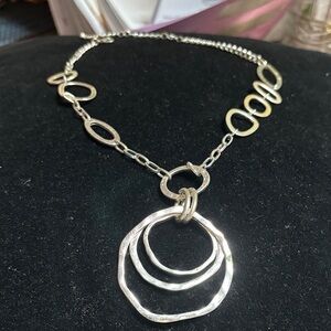 Elegant Silver Necklace with Circular Accents